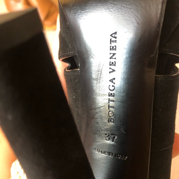 Bottega Veneta Black Suede Sandals Size 37 - Picture 7 of 8